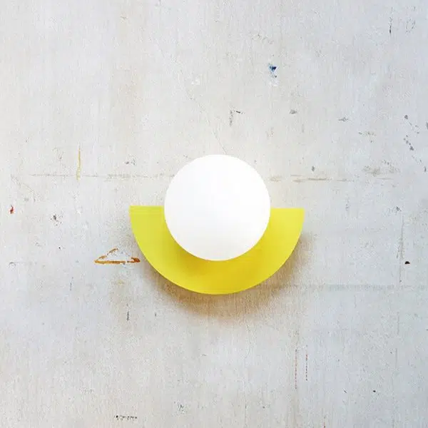 Modern Minimalist Glass Spherical Colorful Semicircle Design 1-Light Wall Sconce Lamp - Image 15