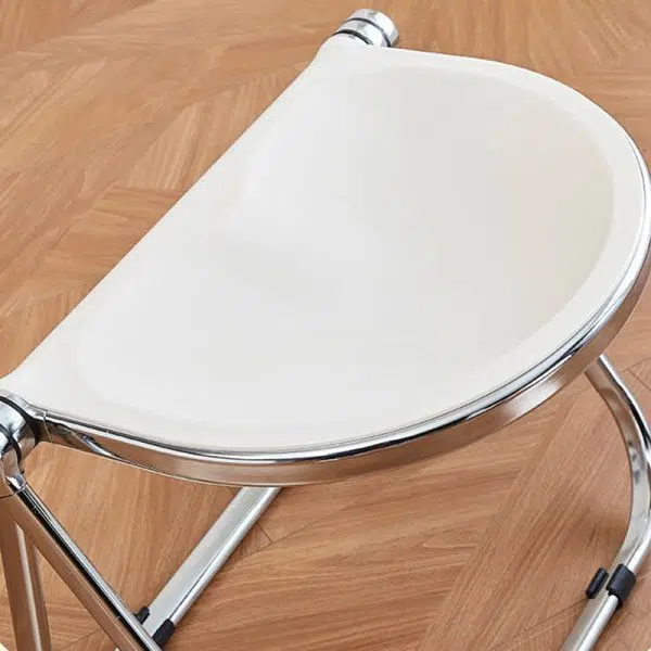 Contemporary Creative Oval Plastic Iron Chair Backless Armless For Living Room - Image 14