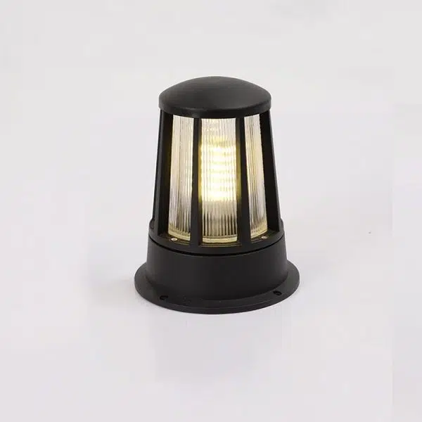 Round Creative Waterproof LED Black Modern Outdoor Pillar Lights - Image 9