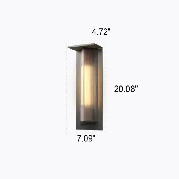 Modern Retro Minimalist Aluminum Glass Outdoor Waterproof Wall Sconce Lamp - Image 9
