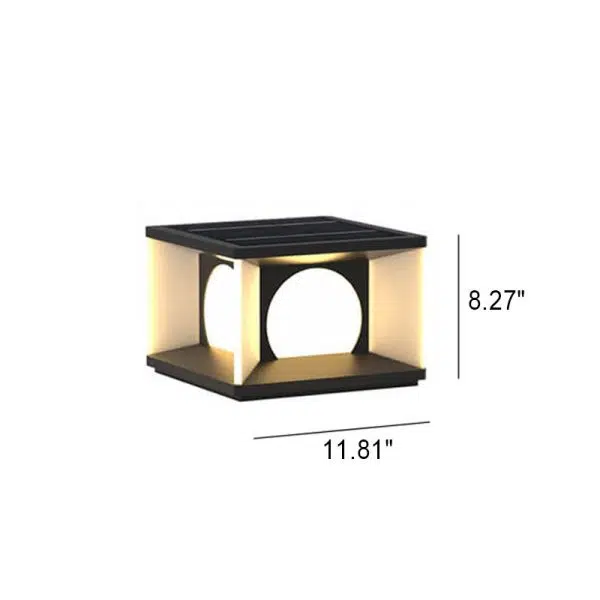 Simple Patio Solar Post Head Light Square LED Outdoor Landscape Light - Image 7