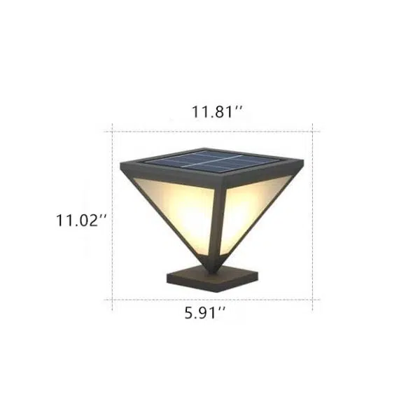 Simple Triangle LED Solar Outdoor Waterproof Lawn Fence Lamp - Image 6