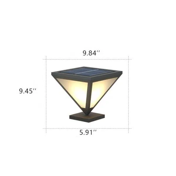 Simple Triangle LED Solar Outdoor Waterproof Lawn Fence Lamp - Image 8
