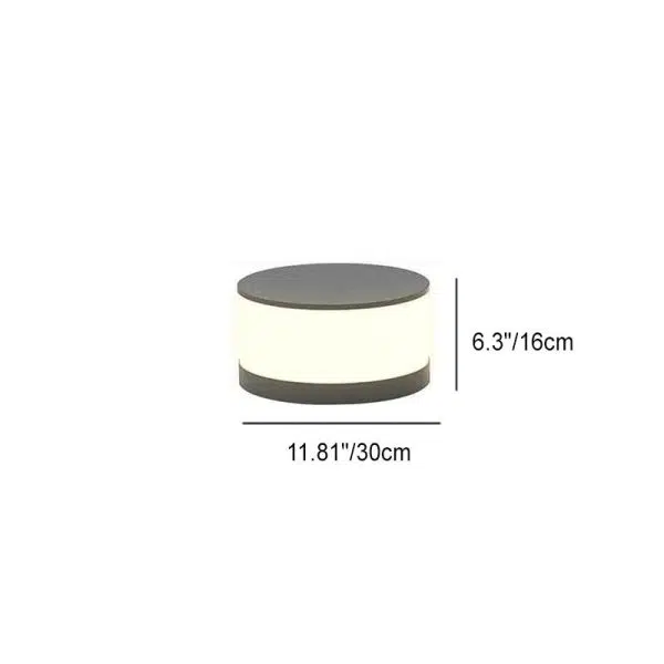 Solar Outdoor Round Column Post Head LED Waterproof Landscape Light - Image 6