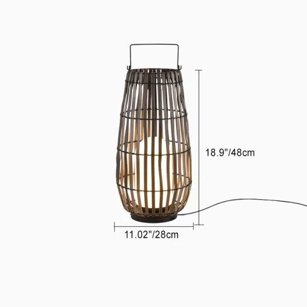 Contemporary Creative Waterproof Solar Cylinder Woven Rattan Iron LED Landscape Lighting Outdoor Light For Garden - Image 5