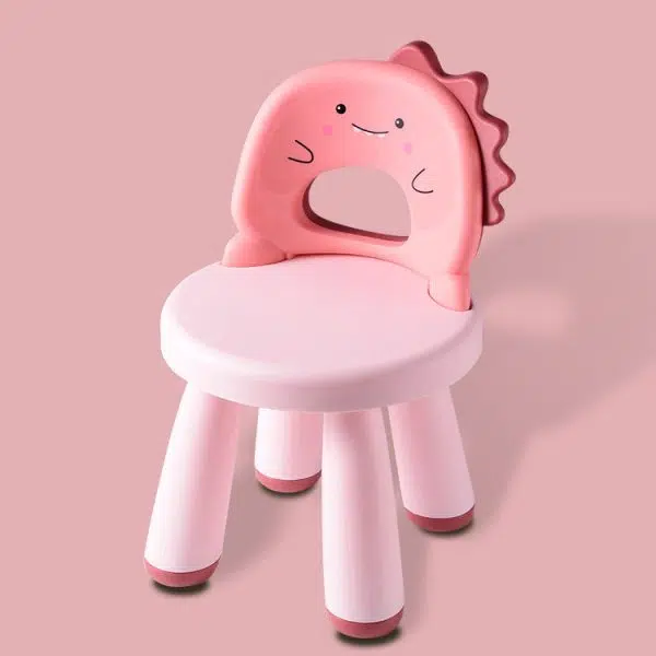 Contemporary Creative Childlike Dinosaur Plastic Round Footstool Backrest For Living Room - Image 19