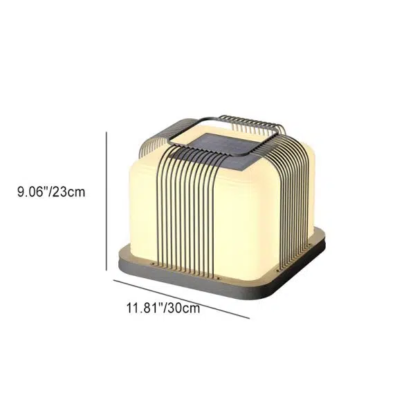 Modern Simplicity Solar Waterproof Stainless Steel PE Square Cubic LED Landscape Lighting Outdoor Light For Garden - Image 5
