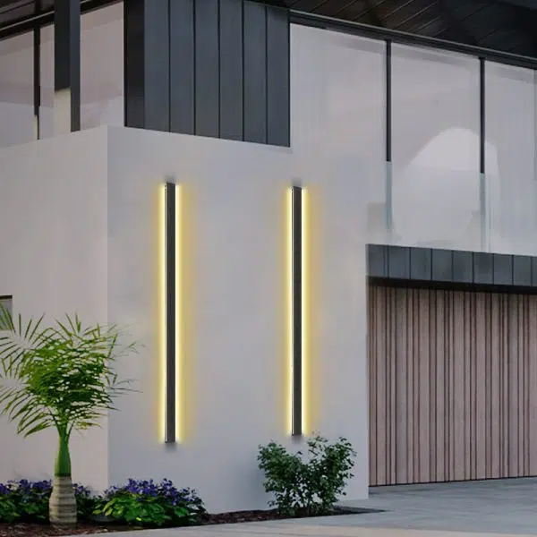 Black Long Strip LED Waterproof Modern Outdoor Wall Lights Porch Lights - Image 2