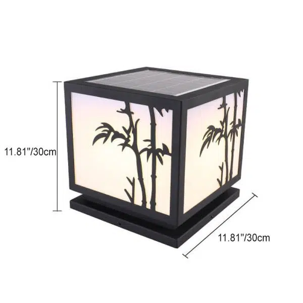 Traditional Chinese Solar Square Stainless Steel Acrylic LED Outdoor Landscape Light For Outdoor Patio - Image 5