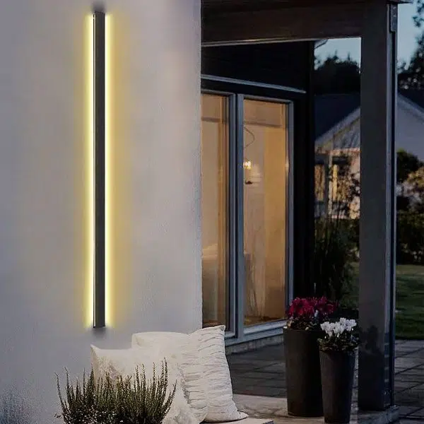 Long Strip LED Waterproof Black Minimalist Outdoor Wall Lights Exterior Lights - Image 2
