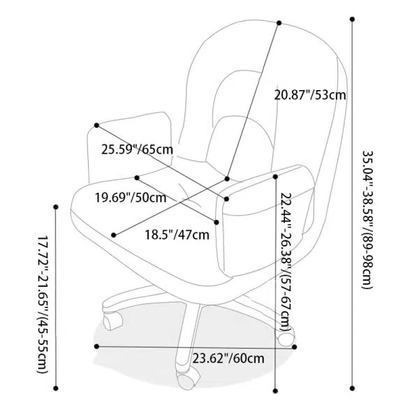 Contemporary Scandinavian Curved Square Cotton Linen Nylon Desk Chair Backrest Arm For Home Office - Image 4