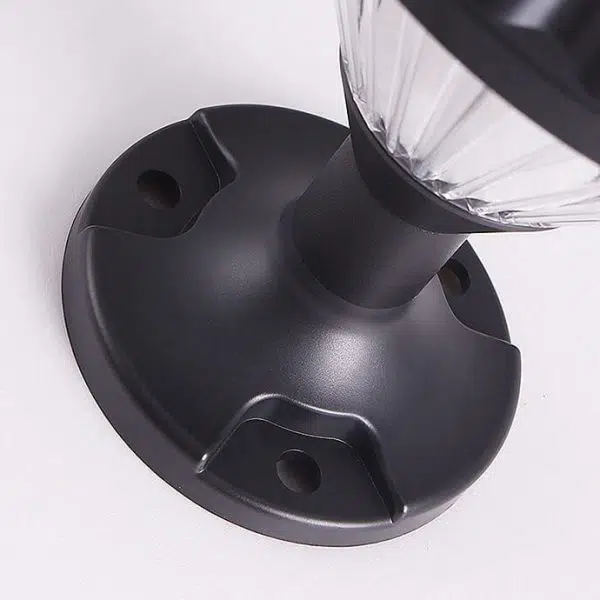 Modern Black Solar Die-Cast Aluminum Glass Outdoor Patio Waterproof Column Head Light - Image 17