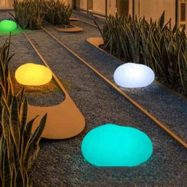 Modern Pebble PE Luminous Waterproof Outdoor Lawn Landscape Light - Image 12