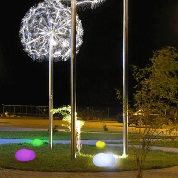 Modern Pebble PE Luminous Waterproof Outdoor Lawn Landscape Light - Image 13