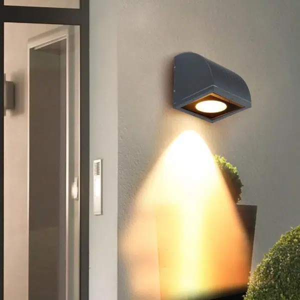 Modern Pure Grey Aluminum Glass Waterproof LED Outdoor Corridor Patio Garden Wall Light - Image 5