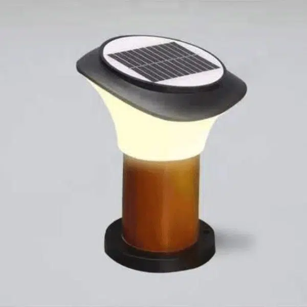 Solar Outdoor Slant Column Post Head ABS LED Patio Landscape Light - Image 2