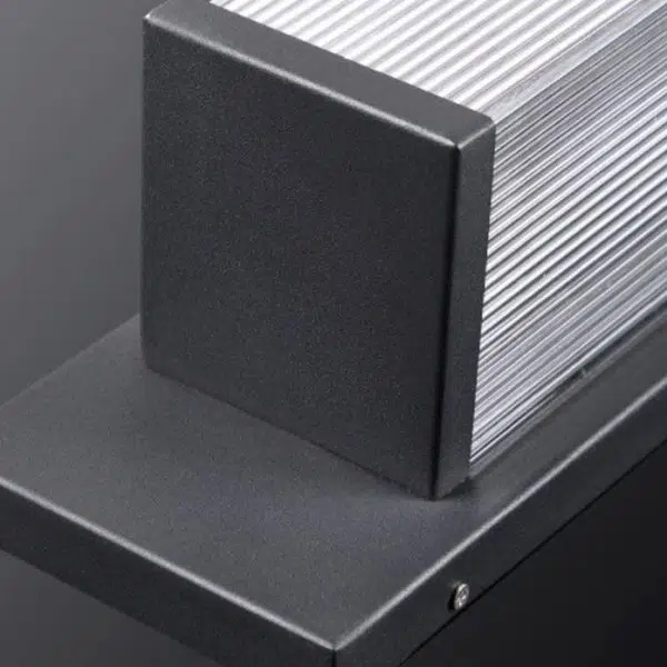 Industrial Waterproof Rectangular PC Striped Shade LED Outdoor Wall Sconce Lamp - Image 10