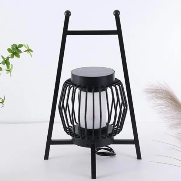 Solar Modern Simple Stainless Steel Cage LED Outdoor Landscape Light - Image 13