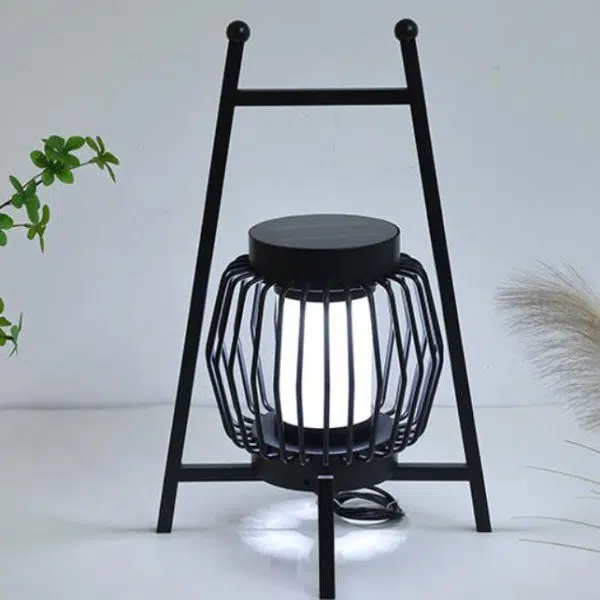 Solar Modern Simple Stainless Steel Cage LED Outdoor Landscape Light - Image 14