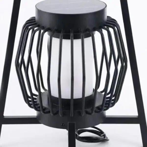 Solar Modern Simple Stainless Steel Cage LED Outdoor Landscape Light - Image 9