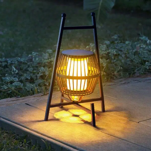 Solar Modern Simple Stainless Steel Cage LED Outdoor Landscape Light - Image 5