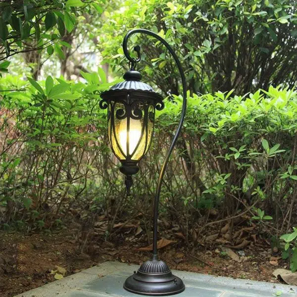 European Waterproof Lantern Aluminum Glass Ground Insert 1-Light Outdoor Landscape Light - Image 3