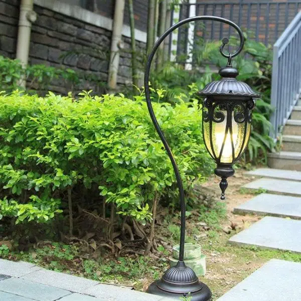 European Waterproof Lantern Aluminum Glass Ground Insert 1-Light Outdoor Landscape Light - Image 14