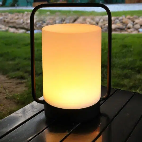 Modern Minimalist Portable Cylindrical Stainless Steel PE LED Camping Outdoor Light For Garden - Image 3