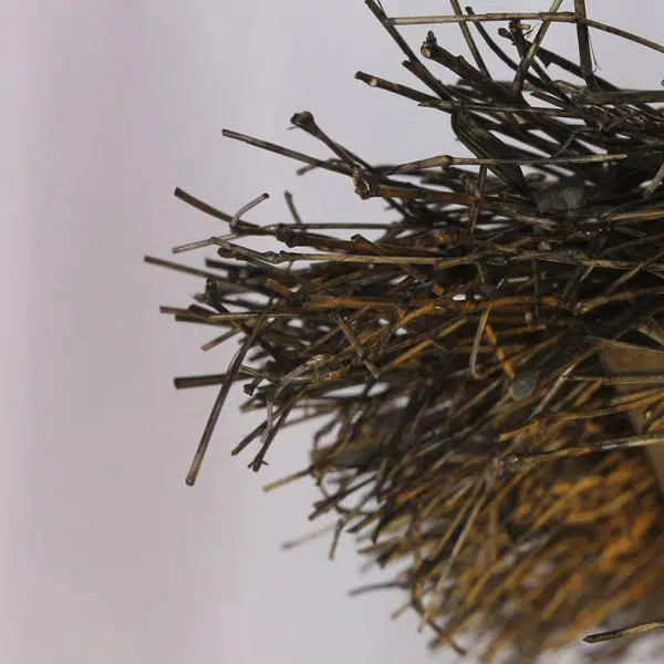 Traditional Rustic Four Corner House Bamboo Steel LED Outdoor Landscape Light For Garden - Image 4