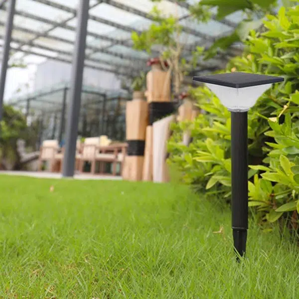 Modern Minimalist Waterproof Solar Round Square Ground Plug PC Aluminum LED Outdoor Light For Garden - Image 2