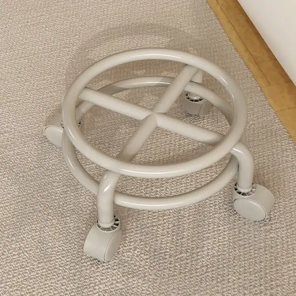 Modern Minimalist Removable Round Curved Corner Leather Iron Chair Backrest Armless For Living Room - Image 7