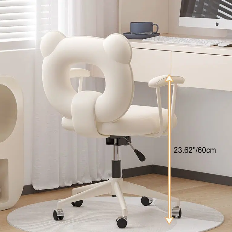 20240715145343.jpg Contemporary Nordic Leather Steel Iron Sponge Bear Square Desk Chair Backrest Armrest Adjustable For Home Office - Image 6