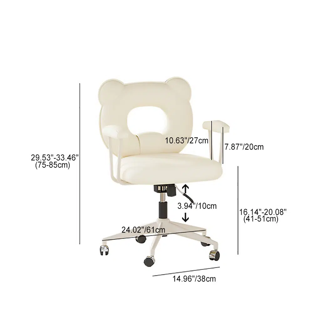 20240715145411.jpg Contemporary Nordic Leather Steel Iron Sponge Bear Square Desk Chair Backrest Armrest Adjustable For Home Office - Image 5