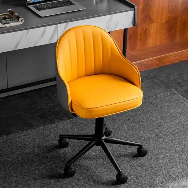 Modern Simplicity Leather Sponge Stainless Steel SGS Desk Chair Backrest Movable For Home Office - Image 3
