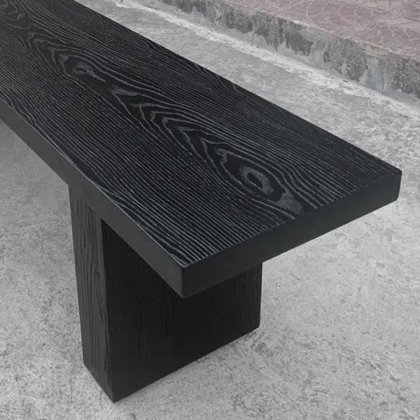 Modern Minimalist Rectangular Solid Wood Bench For Living Room - Image 5