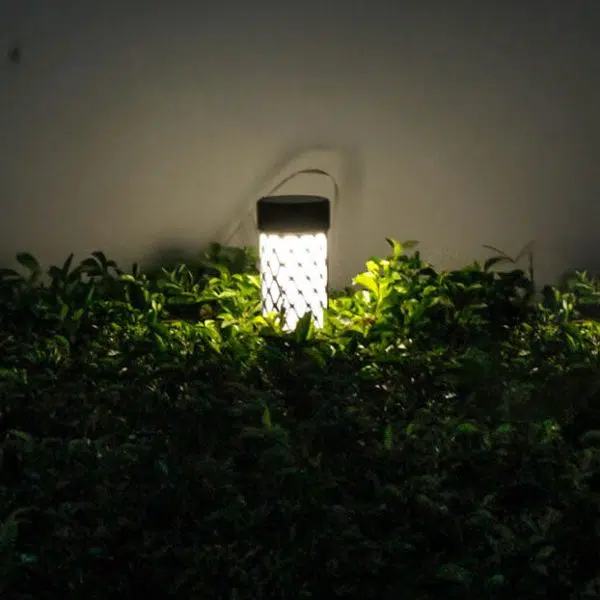 Outdoor Solar Waterproof ABS Weaving Cylindrical Cage LED Lawn Insert Landscape Light - Image 6