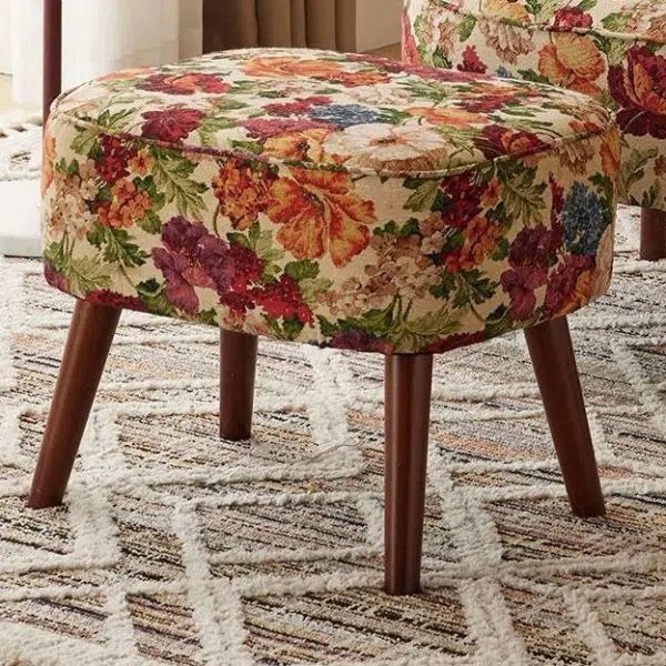 Traditional Vintage Rectangular Back High Elasticity Sponge Cotton Linen Solid Wood Accent Chair Backrest Armrest For Living Room - Image 6