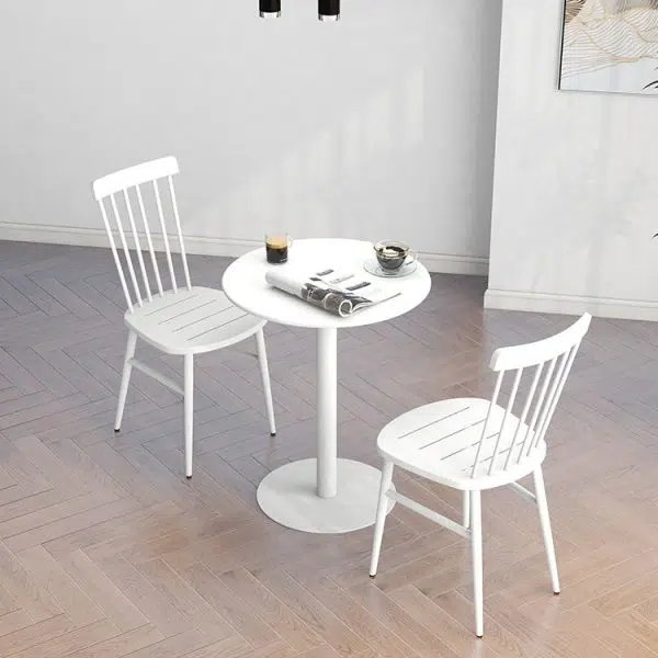 Contemporary Scandinavian Square Steel Chair Backrest Armrest For Living Room - Image 3