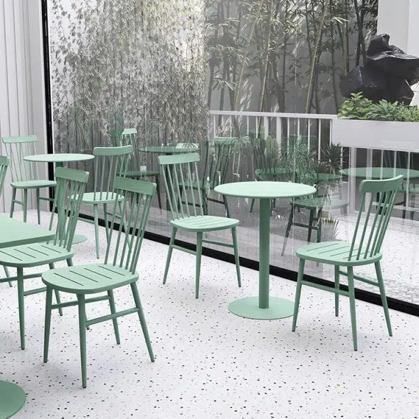 Contemporary Scandinavian Square Steel Chair Backrest Armrest For Living Room - Image 16