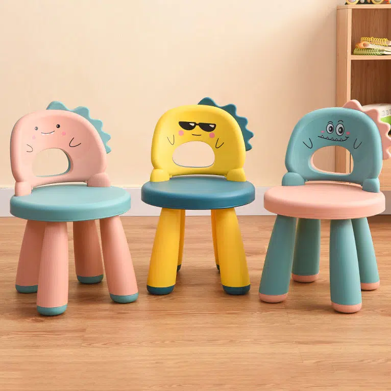 26-39e04e00-7dd4-4d79-aa64-3a8d9e5fdf77.jpg Contemporary Creative Childlike Dinosaur Plastic Round Footstool Backrest For Living Room - Image 1