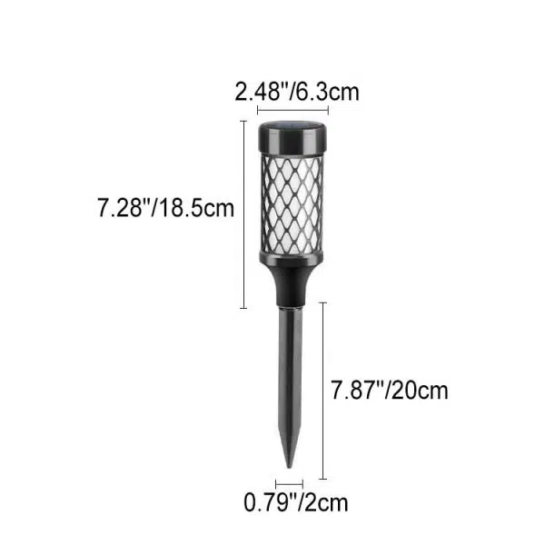 Outdoor Solar Waterproof ABS Weaving Cylindrical Cage LED Lawn Insert Landscape Light - Image 9