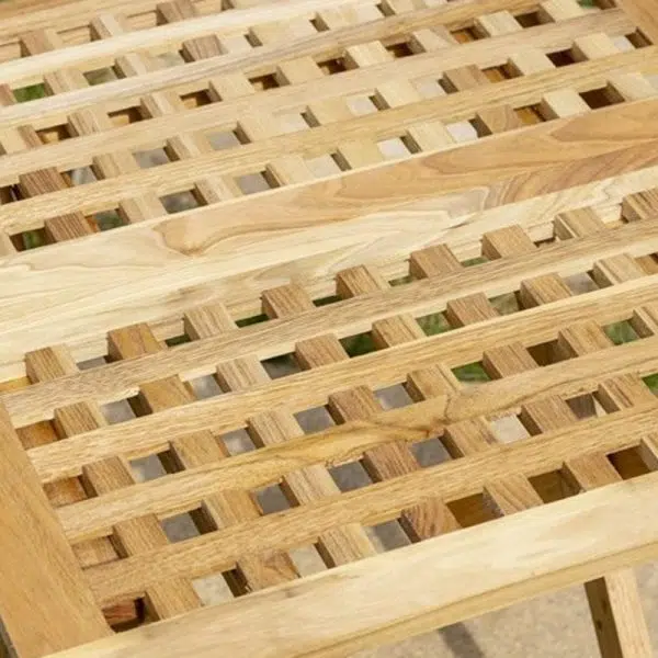 Traditional Rustic Square Wood Chair Backless Armless For Living Room - Image 3