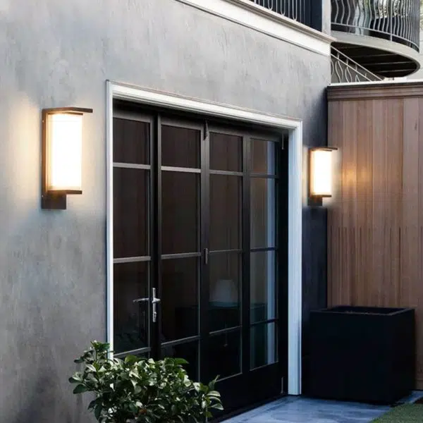 Industrial Waterproof Rectangular PC Striped Shade LED Outdoor Wall Sconce Lamp - Image 12