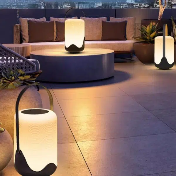 Modern Simplicity Solar Waterproof Iron Acrylic Cylinder Rechargeable LED Portable Landscape Lighting Outdoor Light For Garden - Image 3