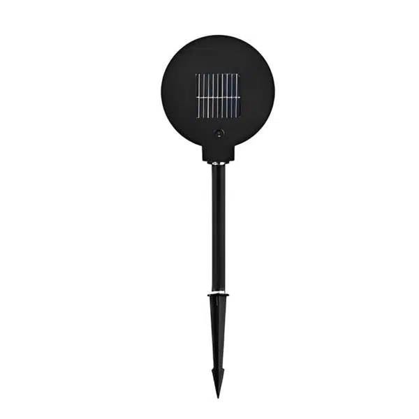 Circular Geometric Shape Waterproof LED Black Modern Solar Lawn Light - Image 8