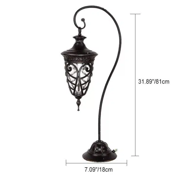 European Waterproof Lantern Aluminum Glass Ground Insert 1-Light Outdoor Landscape Light - Image 5