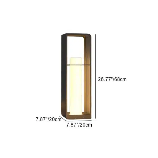 Modern Minimalist Waterproof Solar Stainless Steel Acrylic Cubic LED Landscape Lighting Outdoor Light For Garden - Image 5