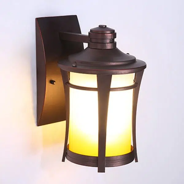 European Industrial Wrought Iron Outdoor Waterproof 1-Light Wall Sconce Lamp - Image 9