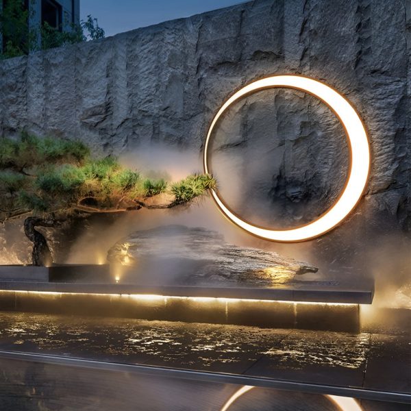 Circular Moon Led Waterproof Ip65 Modern Outdoor Wall Lights Wall Lamp - Image 7