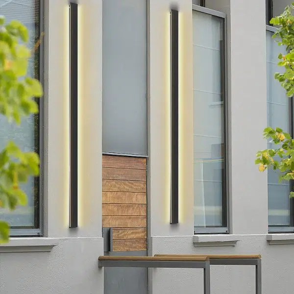 LED Long Strip Metal Waterproof Black Minimalist Outdoor Wall Lights - Image 6